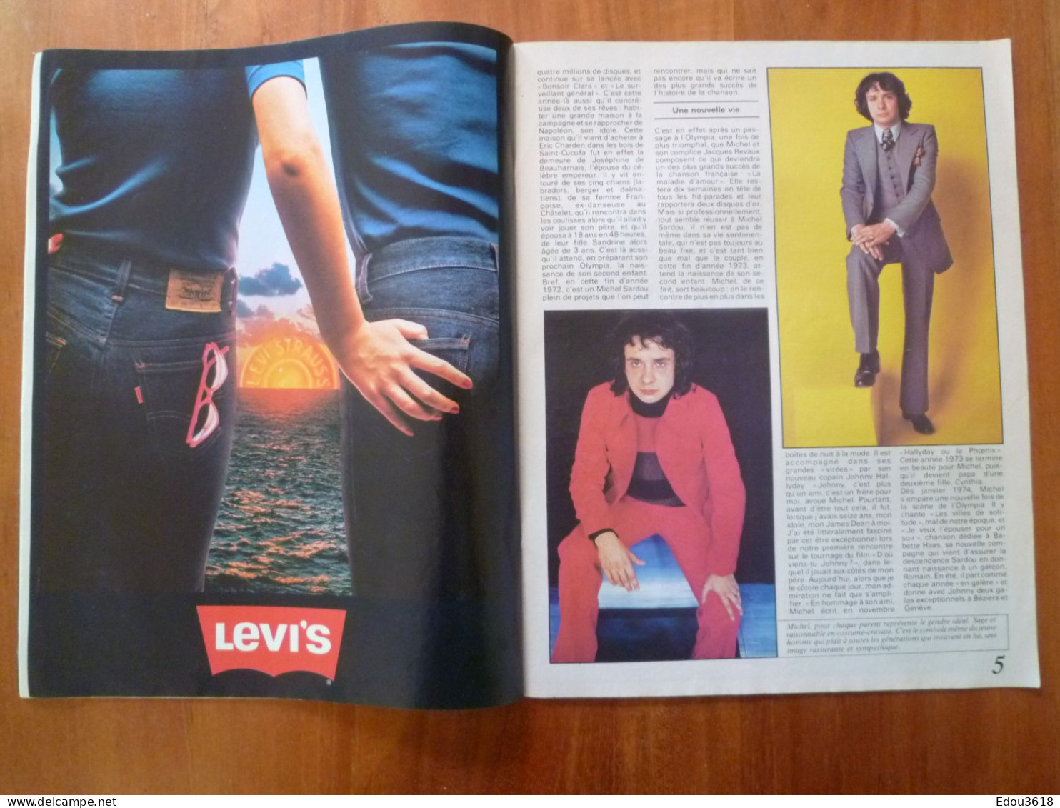 Magazine Salut n° 58 Johnny ses 20 ans Michel Sardou Grand Album Véronique Sanson tournée David Bowie en France