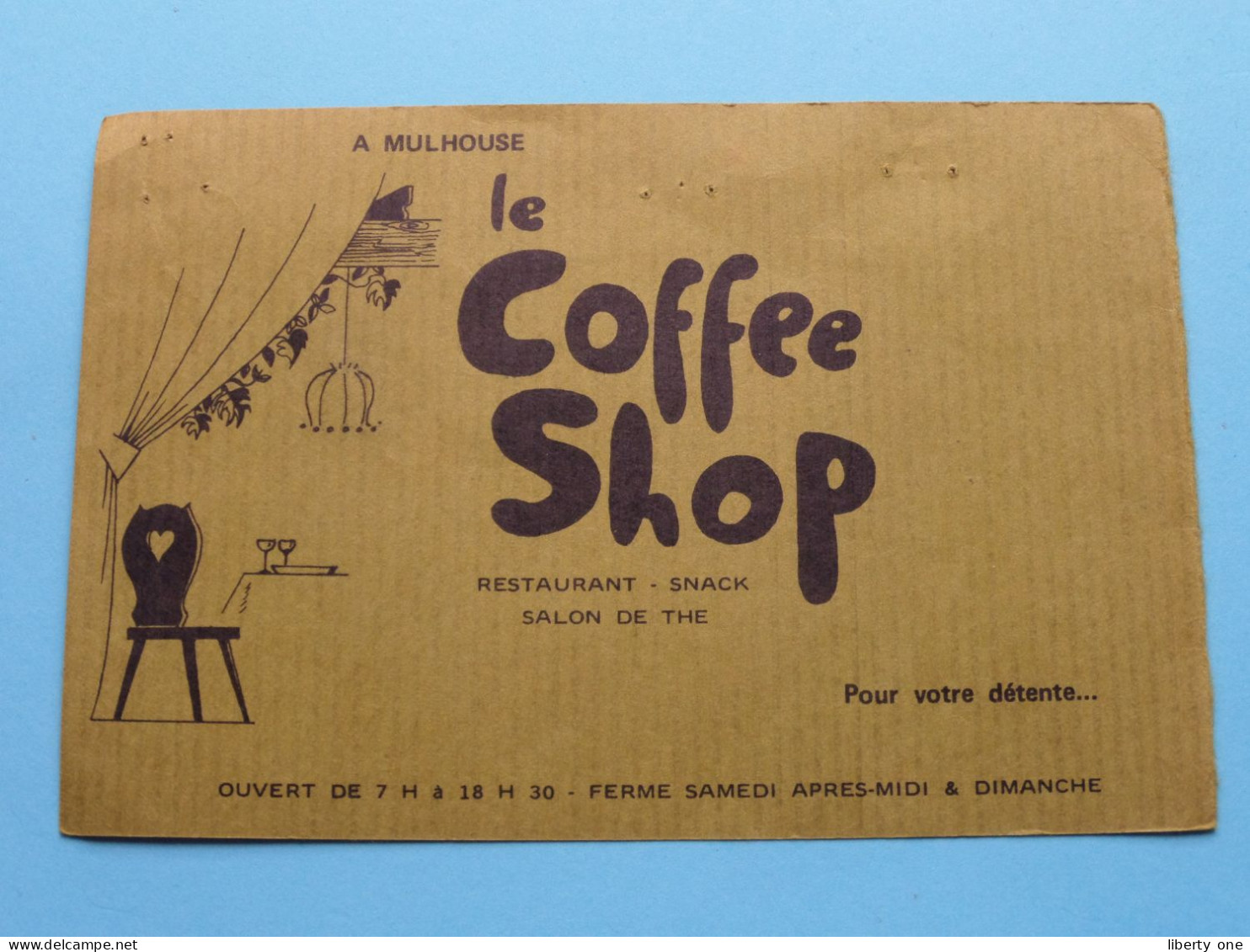 Le COFFEE SHOP Restaurant-Snack Salon De Thé ( You Et Ketty Muller )  à MULHOUSE ( Voir SCAN ) La FRANCE ! - Visitekaartjes
