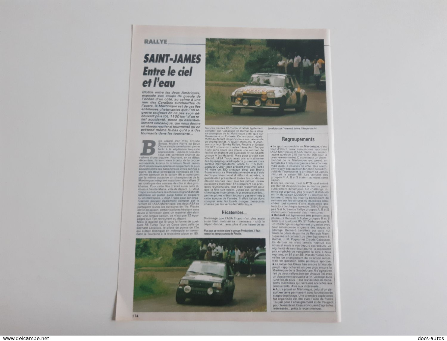 Rallye Saint-James 1987 - Coupure De Presse - Sonstige & Ohne Zuordnung