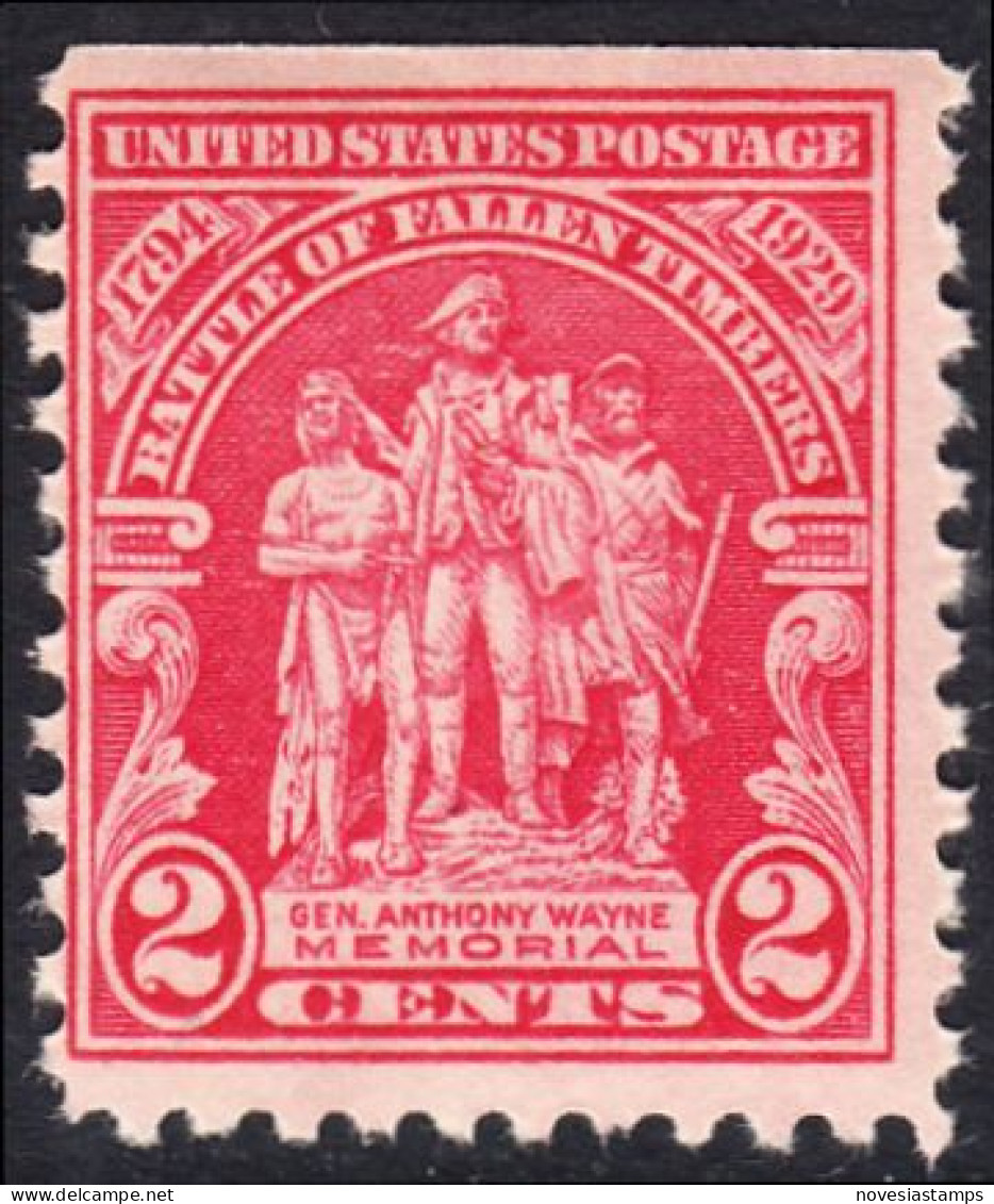 !a! USA Sc# 0680 MNH SINGLE (top Side Cut / A1) - Battle Of Fallen Timbers - Ongebruikt