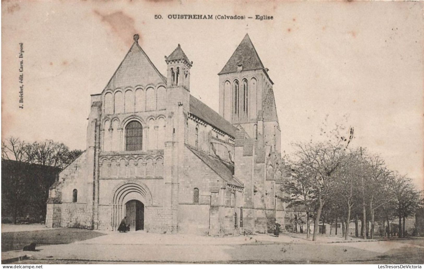 FRANCE - Ouistreham (Calvados) - Vue Générale De L'église - Carte Postale Ancienne - Ouistreham