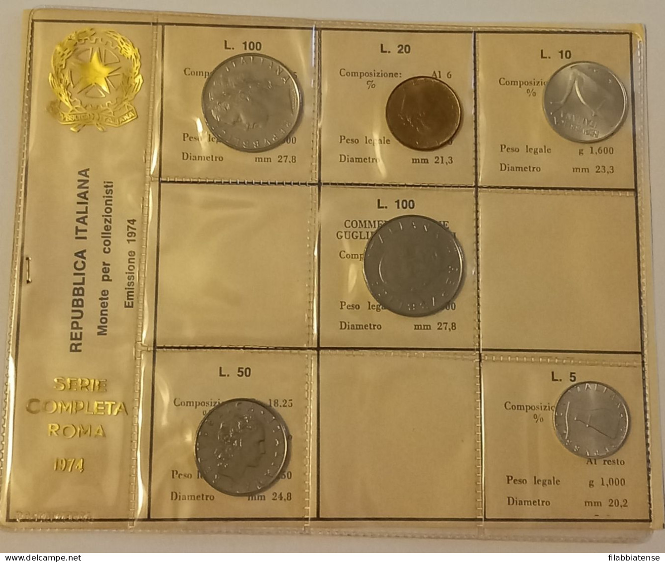 1974 - Italia Serietta Lire ---- - Mint Sets & Proof Sets