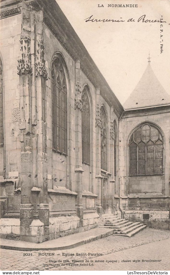 FRANCE - La Normandie - Rouen - Vue Générale De L'église Saint Patrice - Carte Postale Ancienne - Rouen