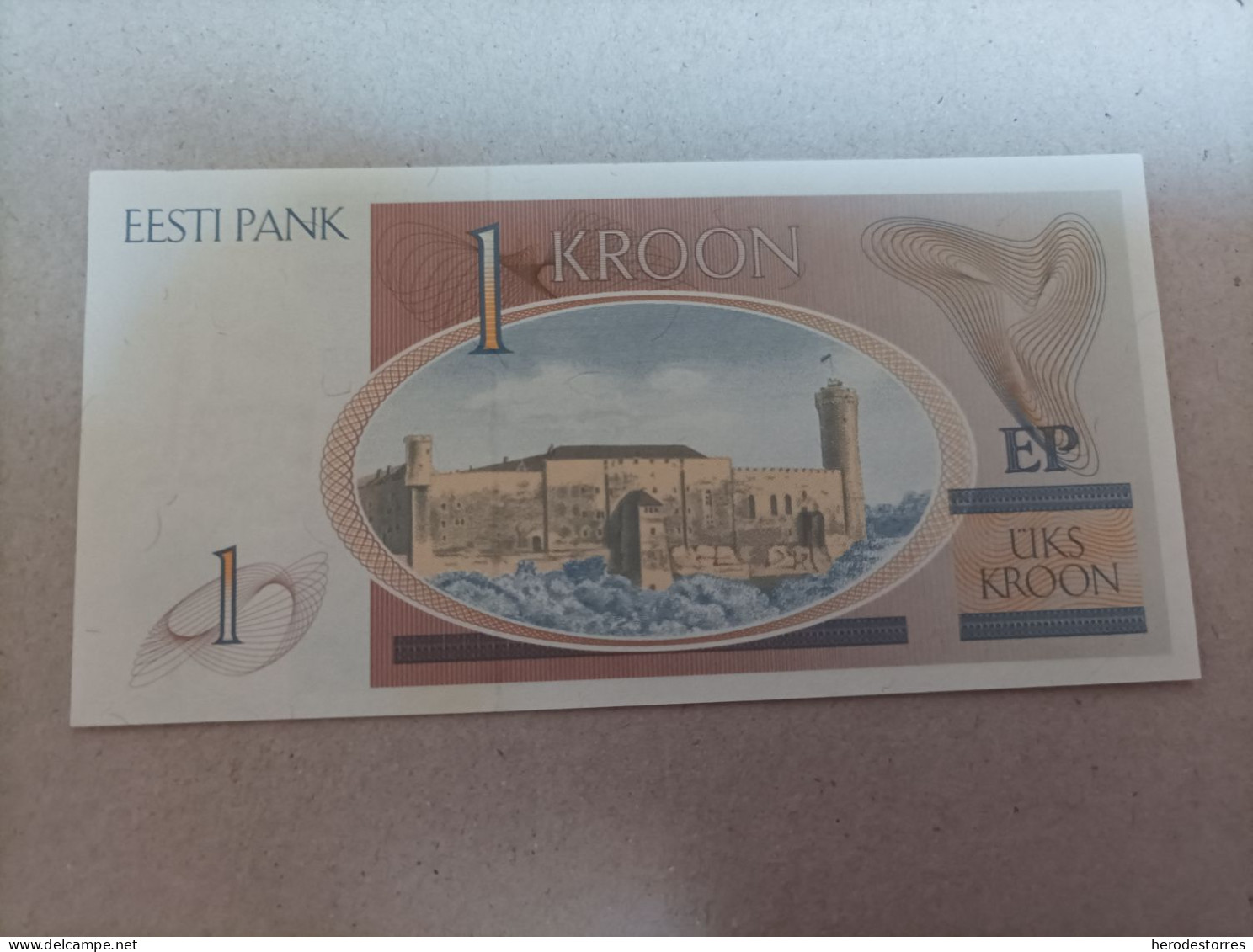 Billete De Estonia De 1 Krooni, Año 1992, Serie AA, UNC - Estonie