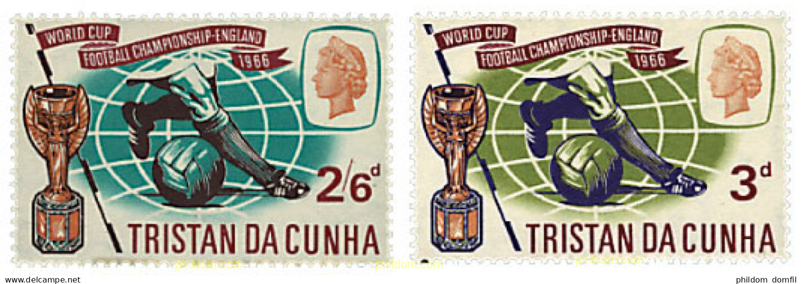 42779 MNH TRISTAN DA CUNHA 1966 COPA DEL MUNDO DE FUTBOL. INGLATERRA-66 - Tristan Da Cunha