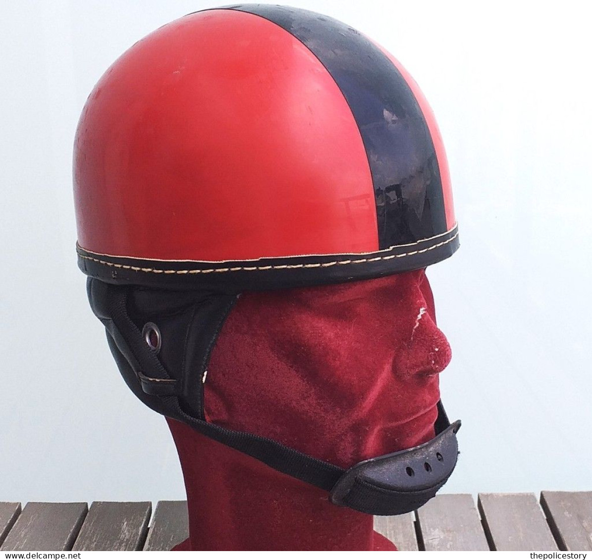 Casco Motociclista Produzione  Italiana Everest Anni 60 Originale Usato Completo - Motos