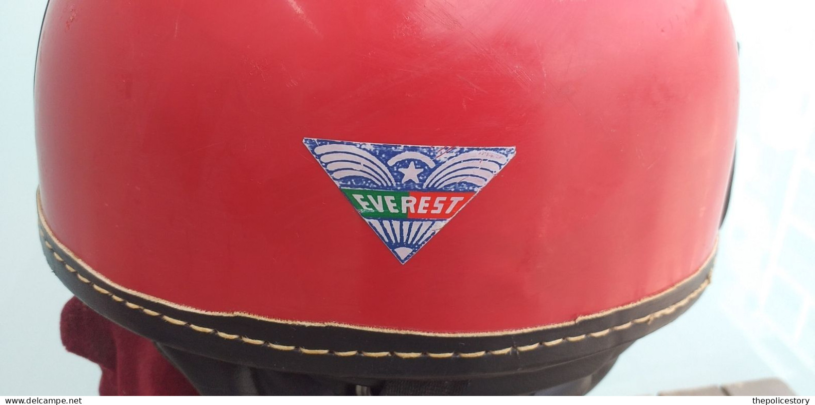 Casco Motociclista Produzione  Italiana Everest Anni 60 Originale Usato Completo - Motos