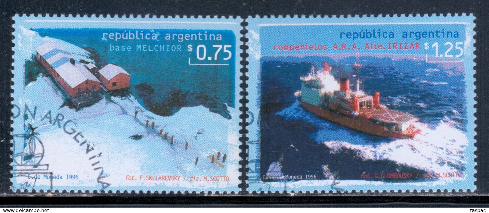 Argentina 1996 Mi# 2327-2328 Used - Exploration Of Antarctica - Gebruikt