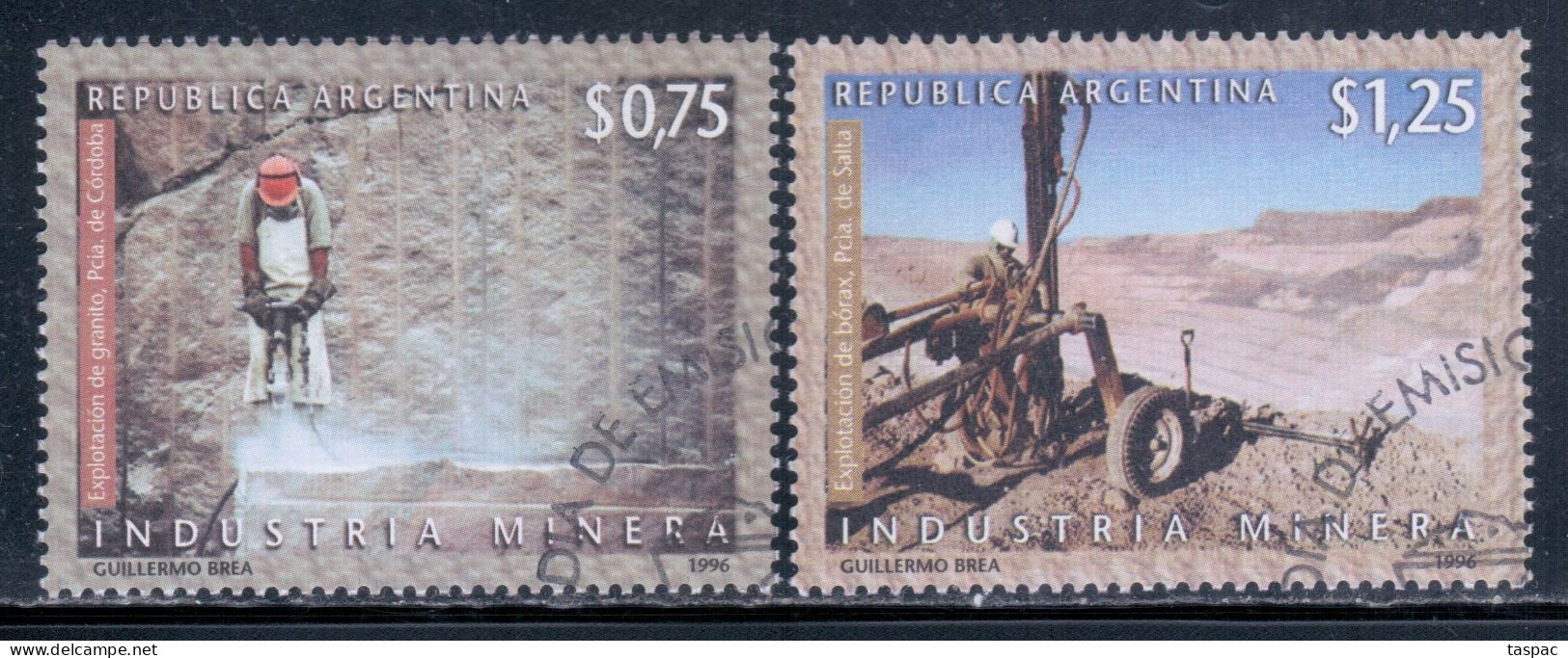 Argentina 1997 Mi# 2337-2338 Used - Mining Industry - Usati