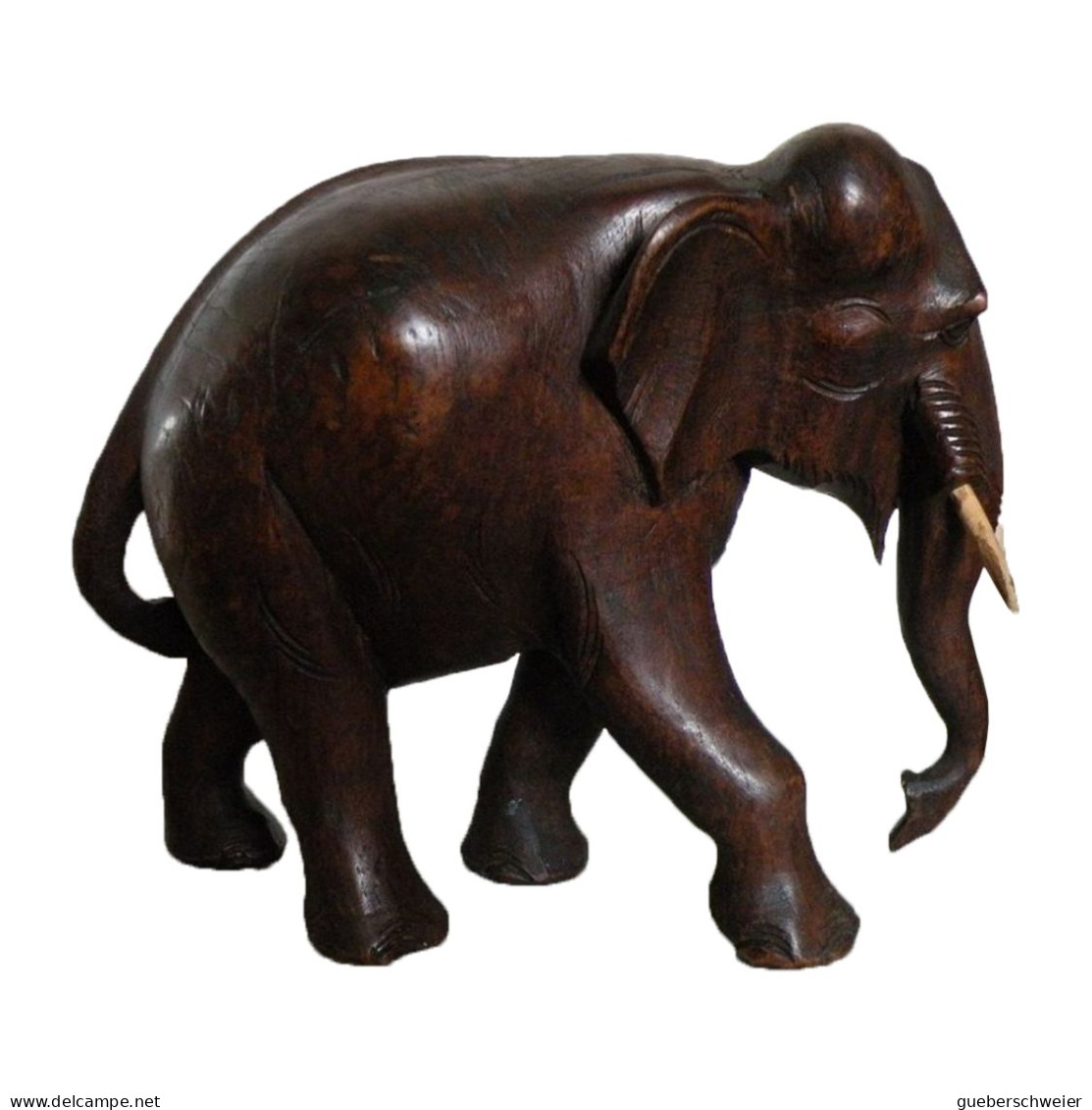 Sculpture D’éléphant En Bois - Legni