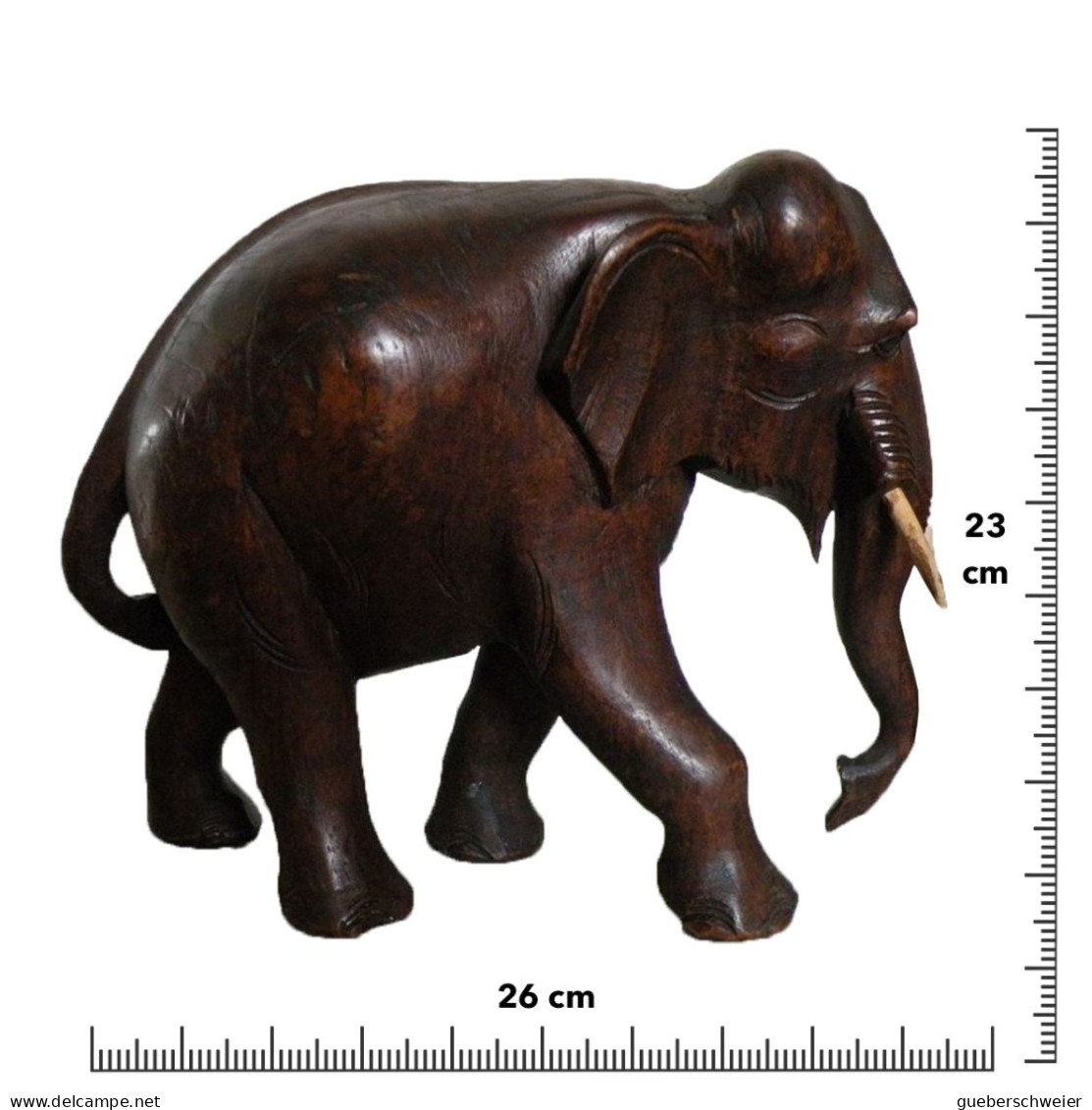 Sculpture D’éléphant En Bois - Holz