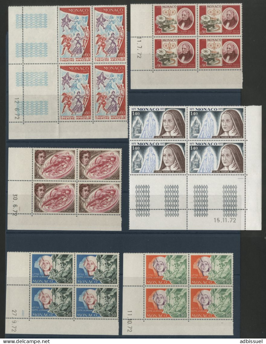 MONACO ANNEE COMPLETE 1973 Avec Coin Daté COTE 396 € (12 Photos) NEUFS ** MNH N° 916 à 952. TB - Años Completos