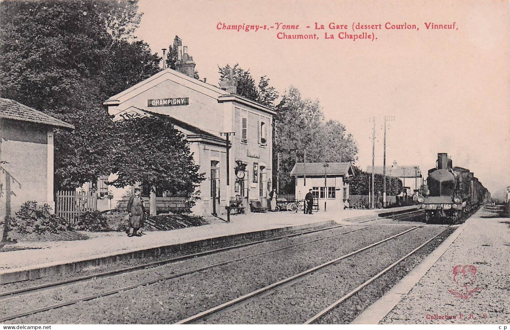 Champigny Sur Yonne    - La Gare  -  Train - CPA °Jp - Champigny