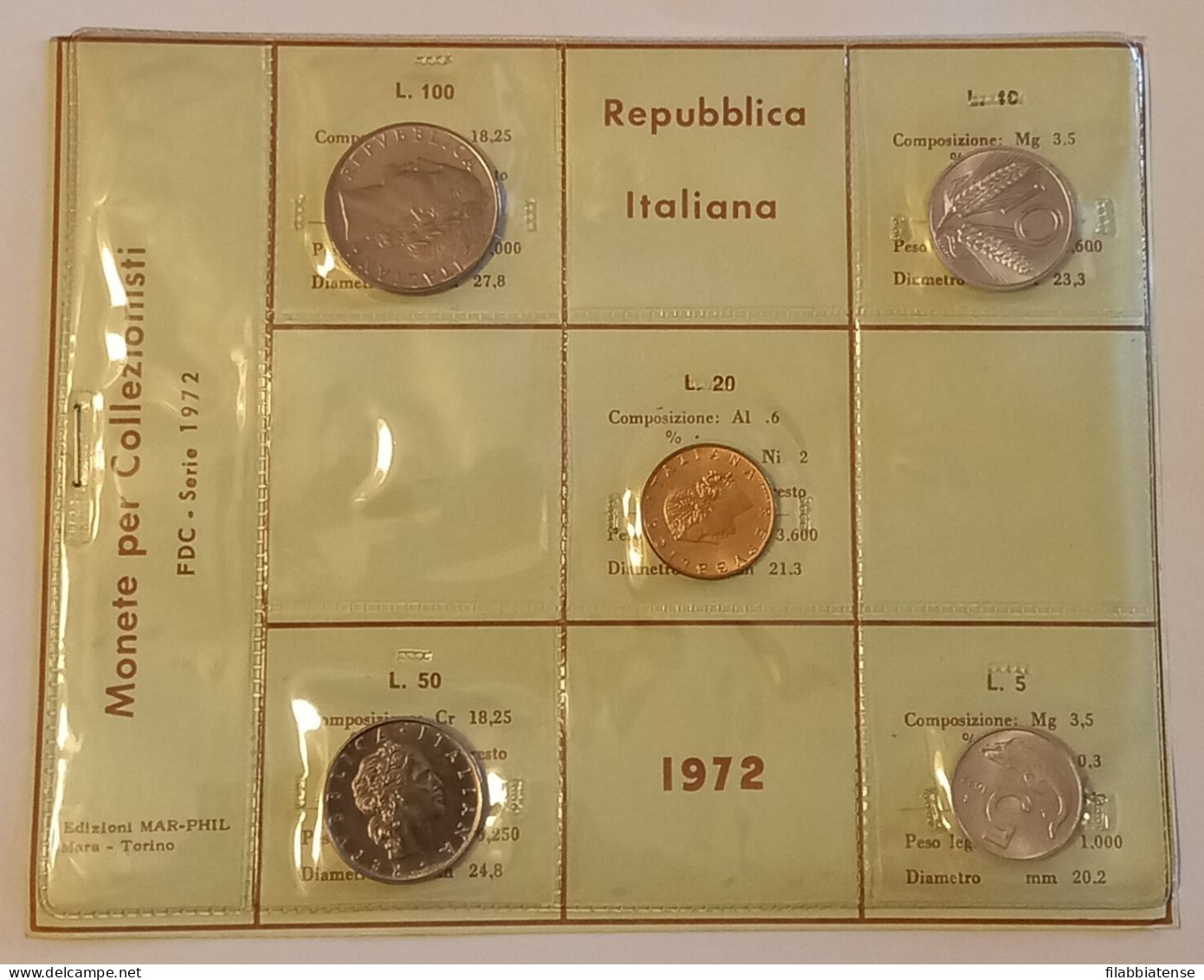 1972 - Italia Serietta Lire ---- - Mint Sets & Proof Sets