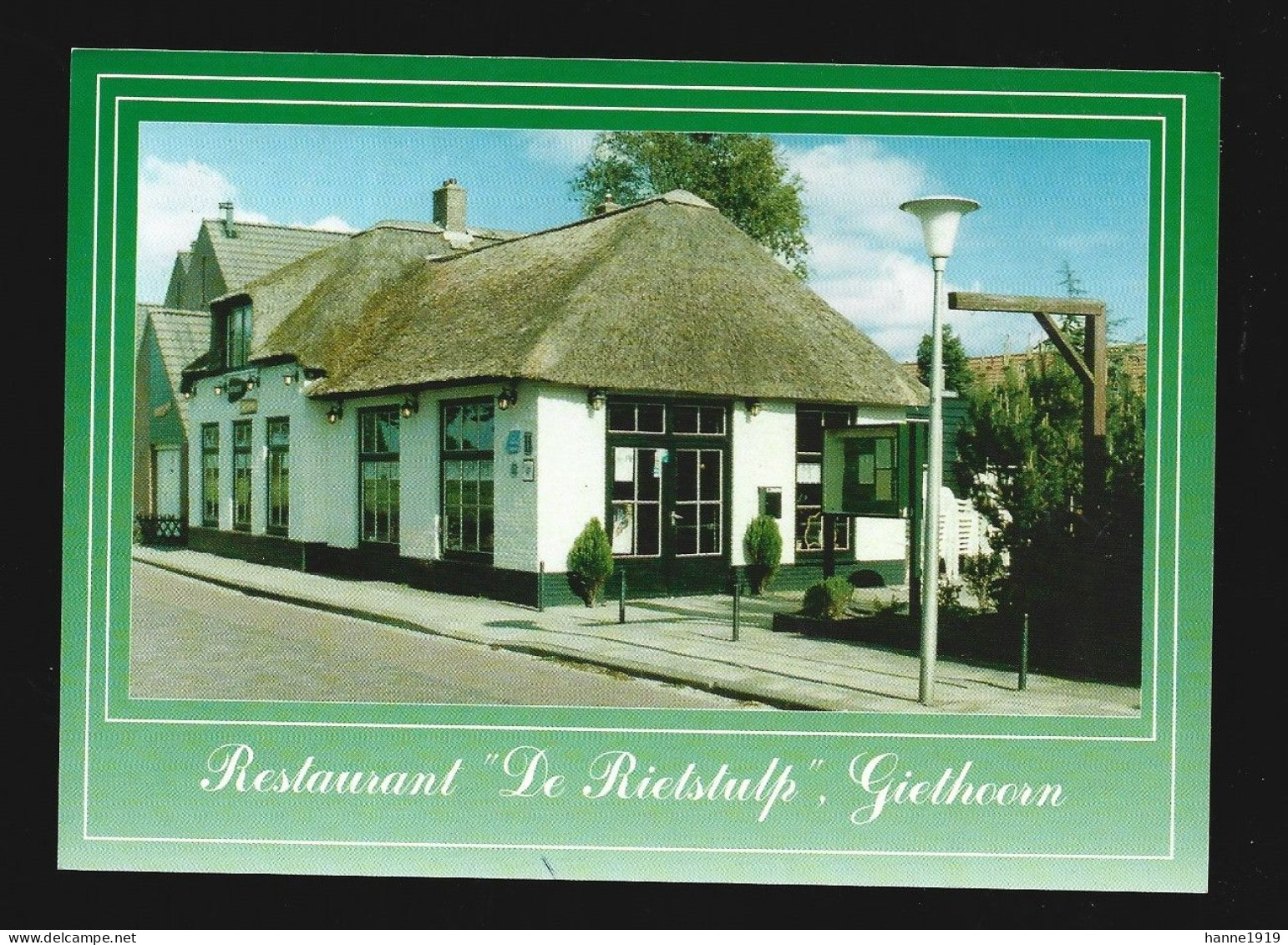 Giethoorn Restaurant De Rietstulp Foto Prentkaart Overijssel Nederland Htje - Giethoorn