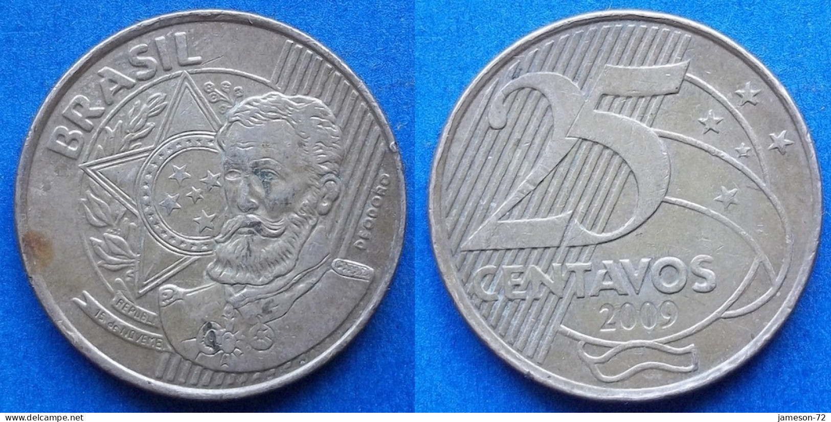 BRAZIL - 25 Centavos 2009 "Manuel Deodoro Da Fonseca" KM# 650 Monetary Reform (1994) - Edelweiss Coins - Brésil