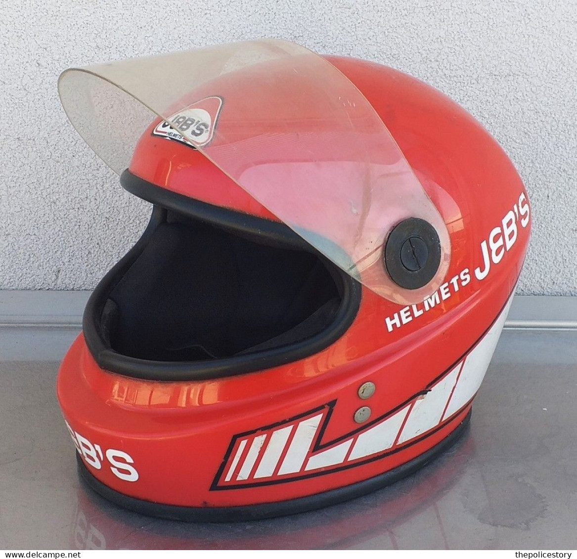 Casco Da Motociclista Vintage Originale Jeb's Anni '80 Taglia Grande - Motorräder