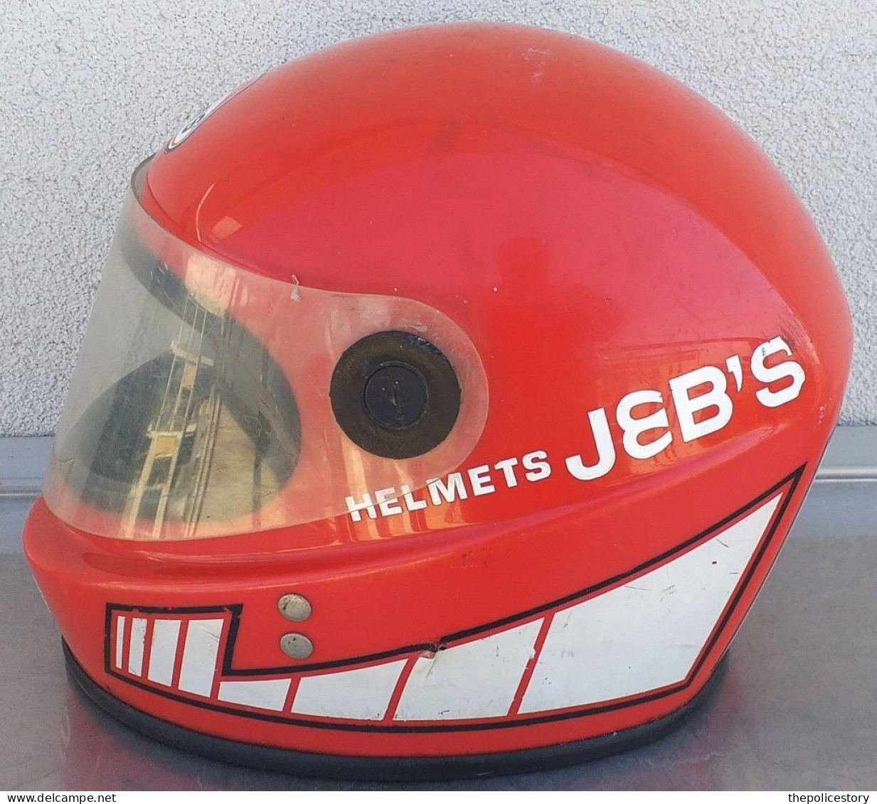 Casco da motociclista vintage originale Jeb's anni '80 taglia grande