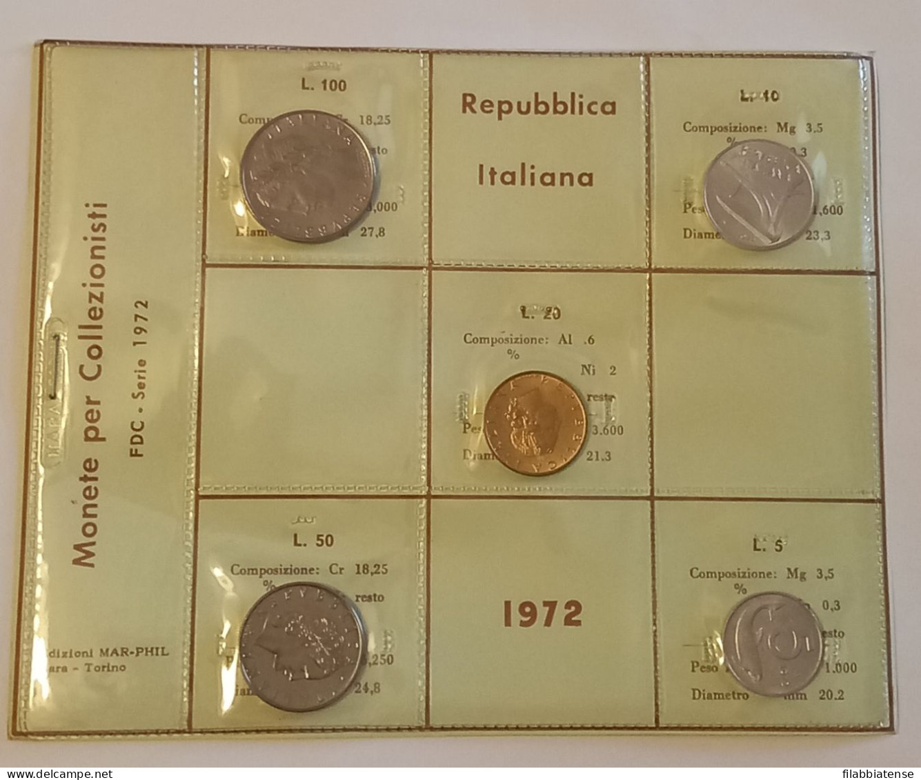 1972 - Italia Serietta Lire ---- - Mint Sets & Proof Sets