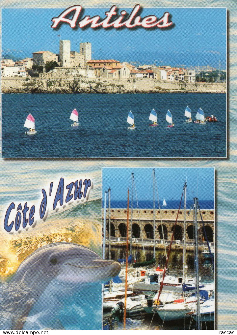 CPM - ALPES MARITIMES - ANTIBES - LES REMPARTS - LE PORT - VOILIER - DAUPHIN - Antibes - Les Remparts