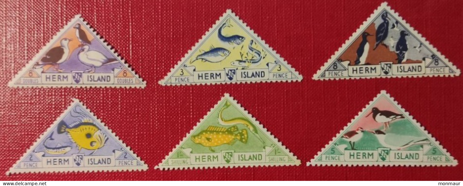 GRAN BRETAGNA HERM ISLAND 1954 CELEBRATING FAUNA - Unused Stamps