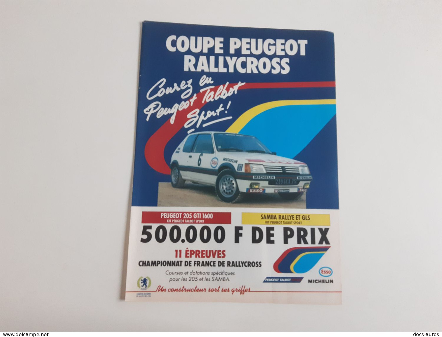 Coupe Peugeot Rallycross - Publicité De Presse - Other & Unclassified