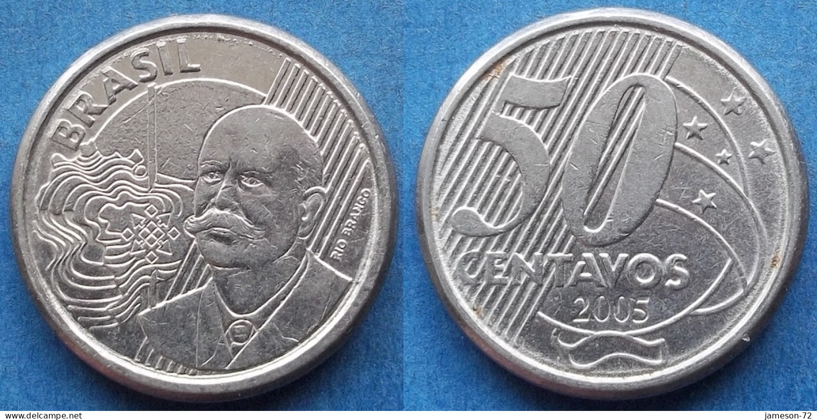 BRAZIL - 50 Centavos 2005 "Baron Of Rio Branco" KM# 651a Monetary Reform (1994) - Edelweiss Coins - Brésil