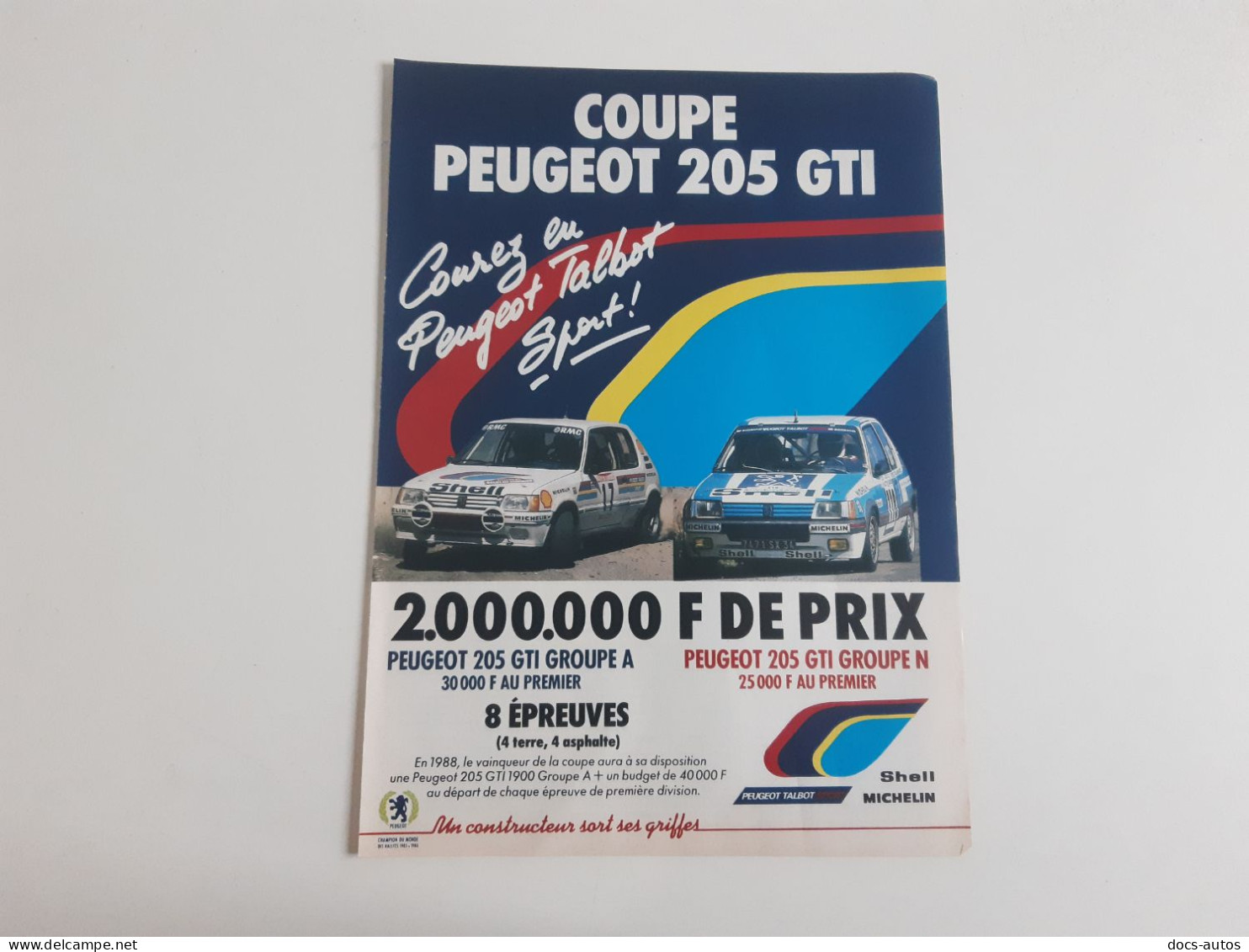 Coupe Peugeot 205 GTi - Publicité De Presse - Sonstige & Ohne Zuordnung