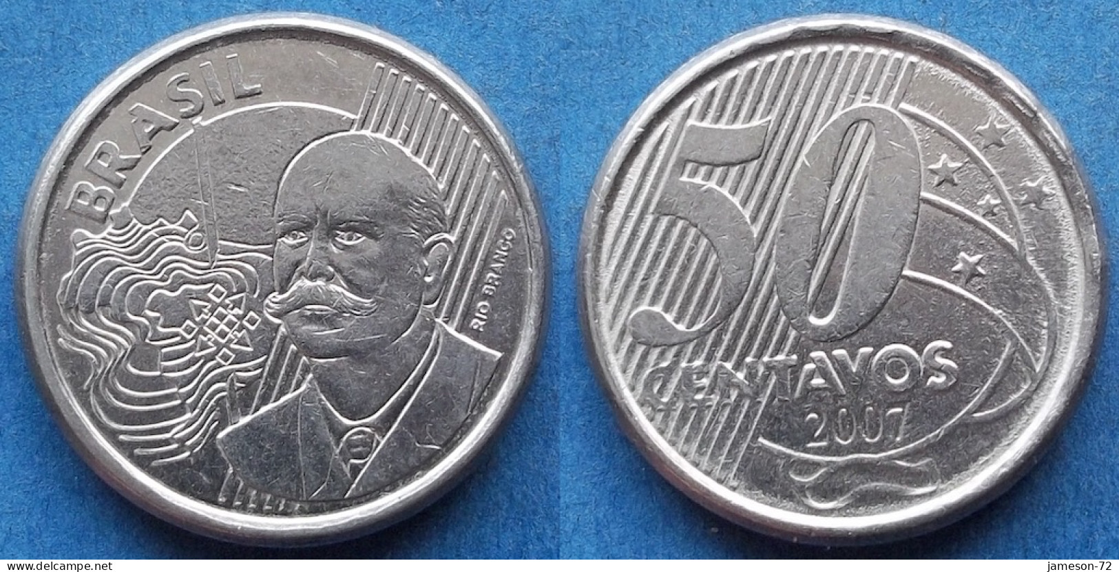 BRAZIL - 50 Centavos 2007 "Baron Of Rio Branco" KM# 651a Monetary Reform (1994) - Edelweiss Coins - Brasil