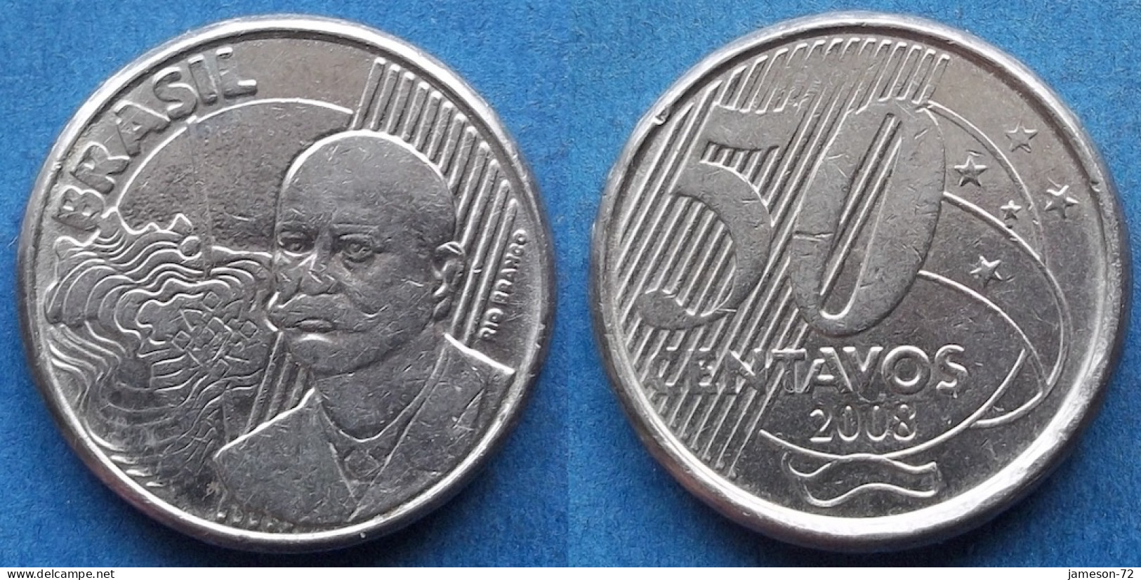 BRAZIL - 50 Centavos 2008 "Baron Of Rio Branco" KM# 651a Monetary Reform (1994) - Edelweiss Coins - Brazil