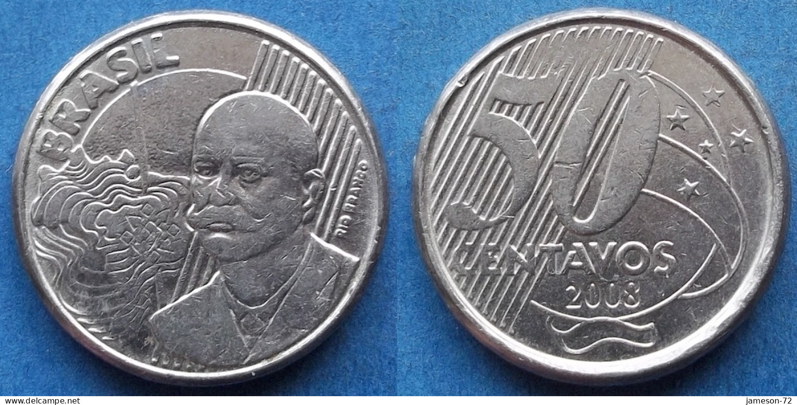 BRAZIL - 50 Centavos 2008 "Baron Of Rio Branco" KM# 651a Monetary Reform (1994) - Edelweiss Coins - Brésil