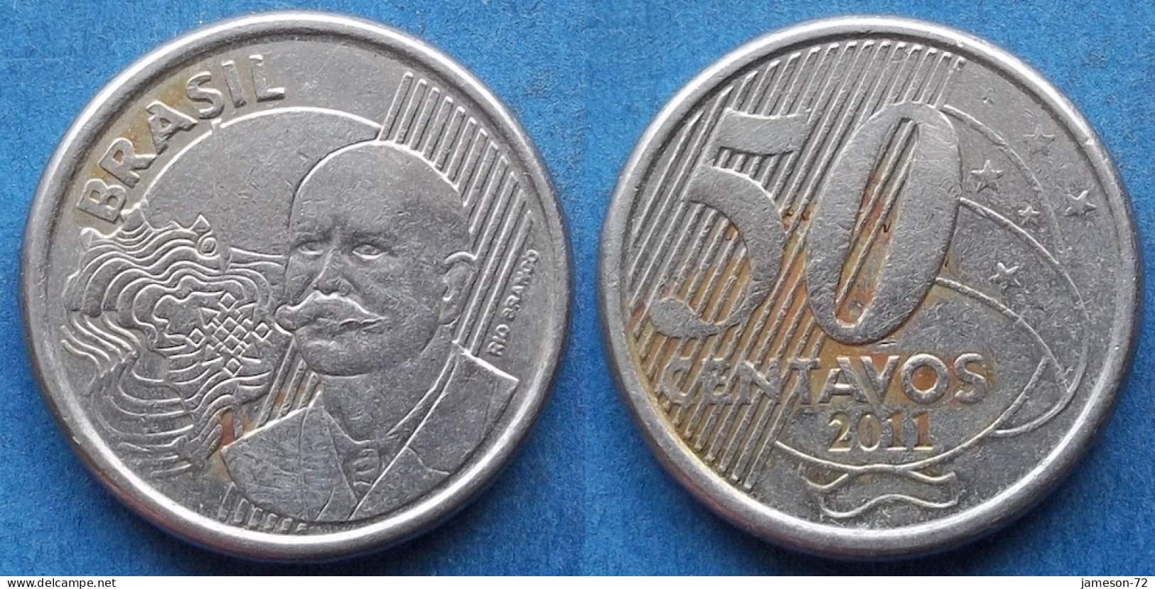 BRAZIL - 50 Centavos 2011 "Baron Of Rio Branco" KM# 651a Monetary Reform (1994) - Edelweiss Coins - Brésil