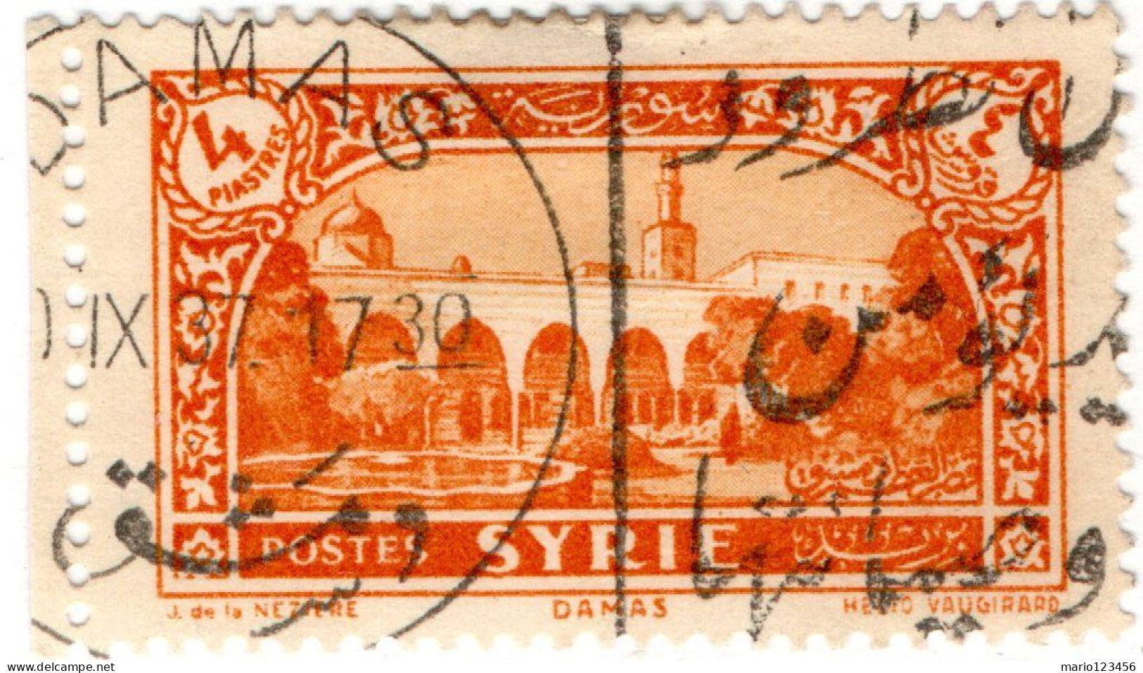 SIRIA, SYRIA, PAESAGGI, LANDSCAPE, 1930, FRANCOBOLLI USATI Mi:SY 347, Scott:SY 222, Yt:FR-SY 208 - Oblitérés