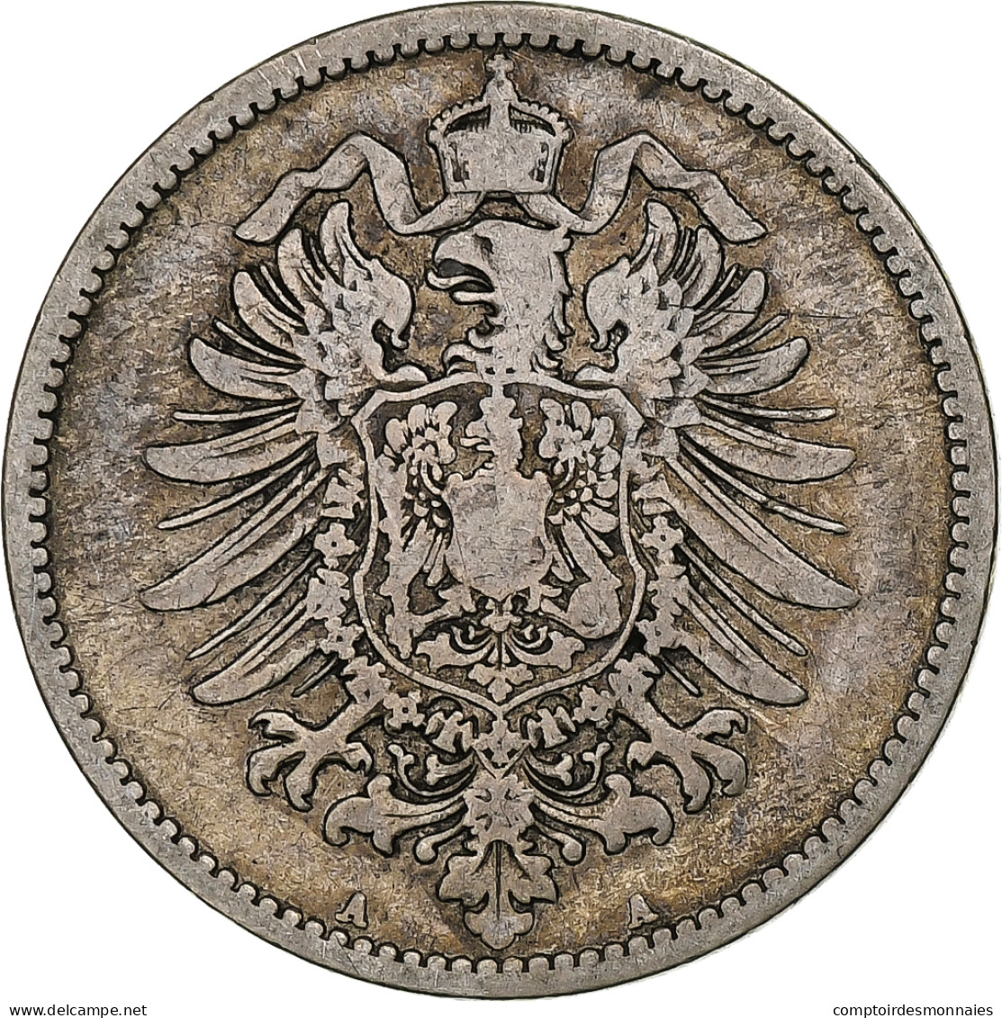 Empire Allemand, Wilhelm I, Mark, 1874, Berlin, Argent, TB+, KM:7 - 1 Mark