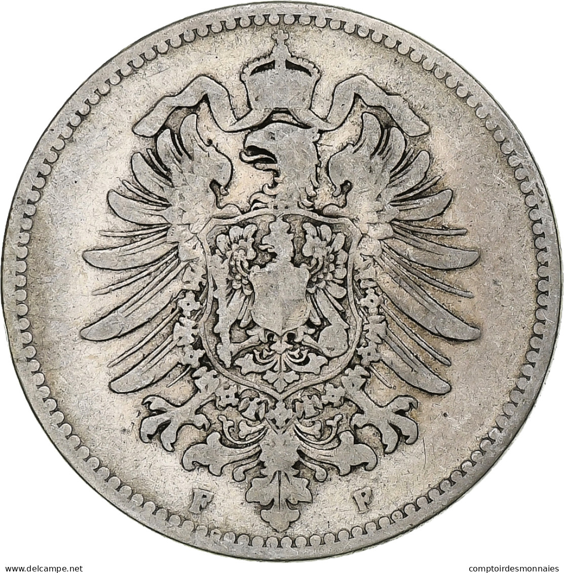 Monnaie, GERMANY - EMPIRE, Wilhelm I, Mark, 1874, Stuttgart, TB, Argent, KM:7 - 1 Mark