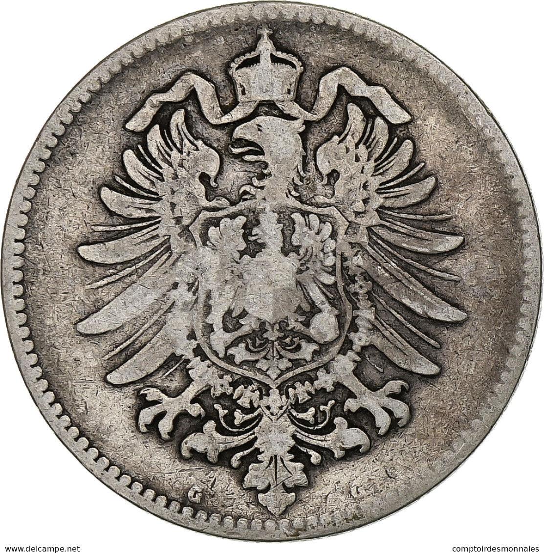 Monnaie, GERMANY - EMPIRE, Wilhelm I, Mark, 1875, Karlsruhe, TB, Argent, KM:7 - 1 Mark