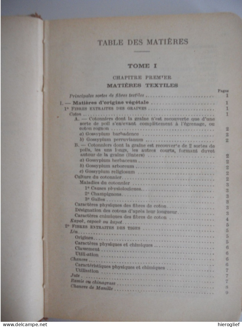 Aide-mémoire Dunod Paris TEXTILES Par R. Thiébaut TOME 1 - Matières Textiles -  Filature 1959 Paris Dunod Matériaux File - Knutselen / Techniek