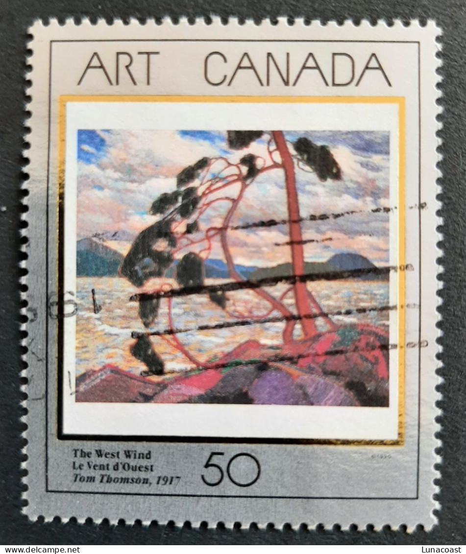 Canada 1990  USED  Sc1271   50c, Masterpieces Of Art, The West Wind - Gebruikt