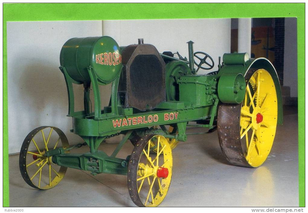 TRACTEUR WATERLOO BOY 1916 ETATS UNIS CONSERVATOIRE DE L AGRICULTURE DE CHARTRES CARTE EN TRES BON ETAT - Trattori