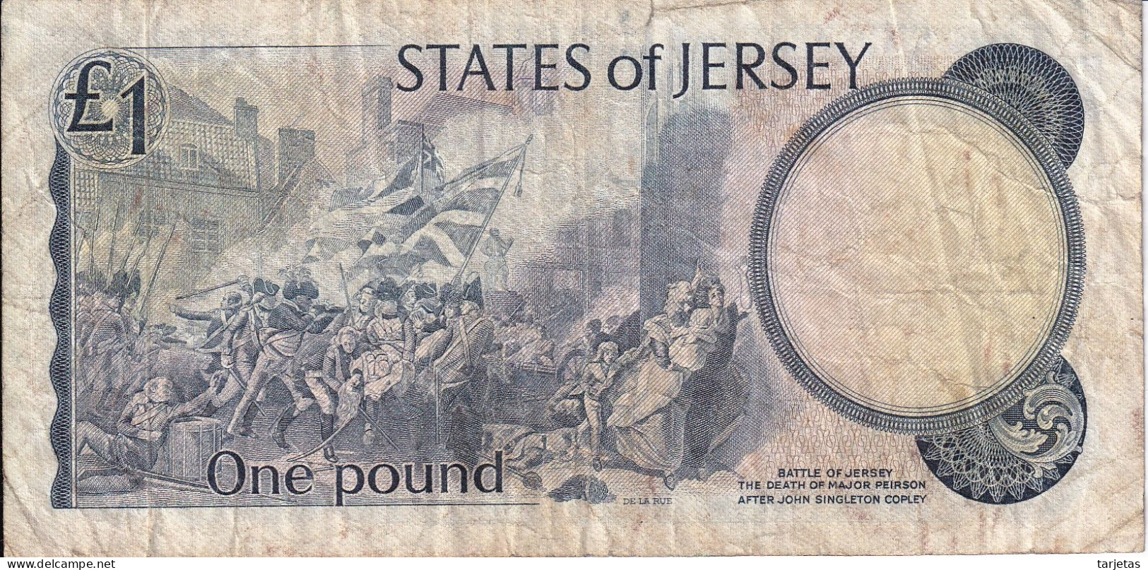 BILLETE DE JERSEY DE 1 POUND DEL AÑO 1978 A 1988  (BANKNOTE) - Jersey