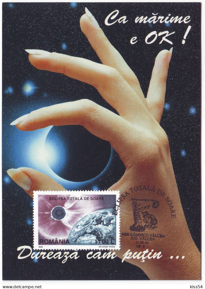 MAX 12 - 306 TOTAL ECLIPSE, Romania - Maximum Card - 1999 - Astrologie