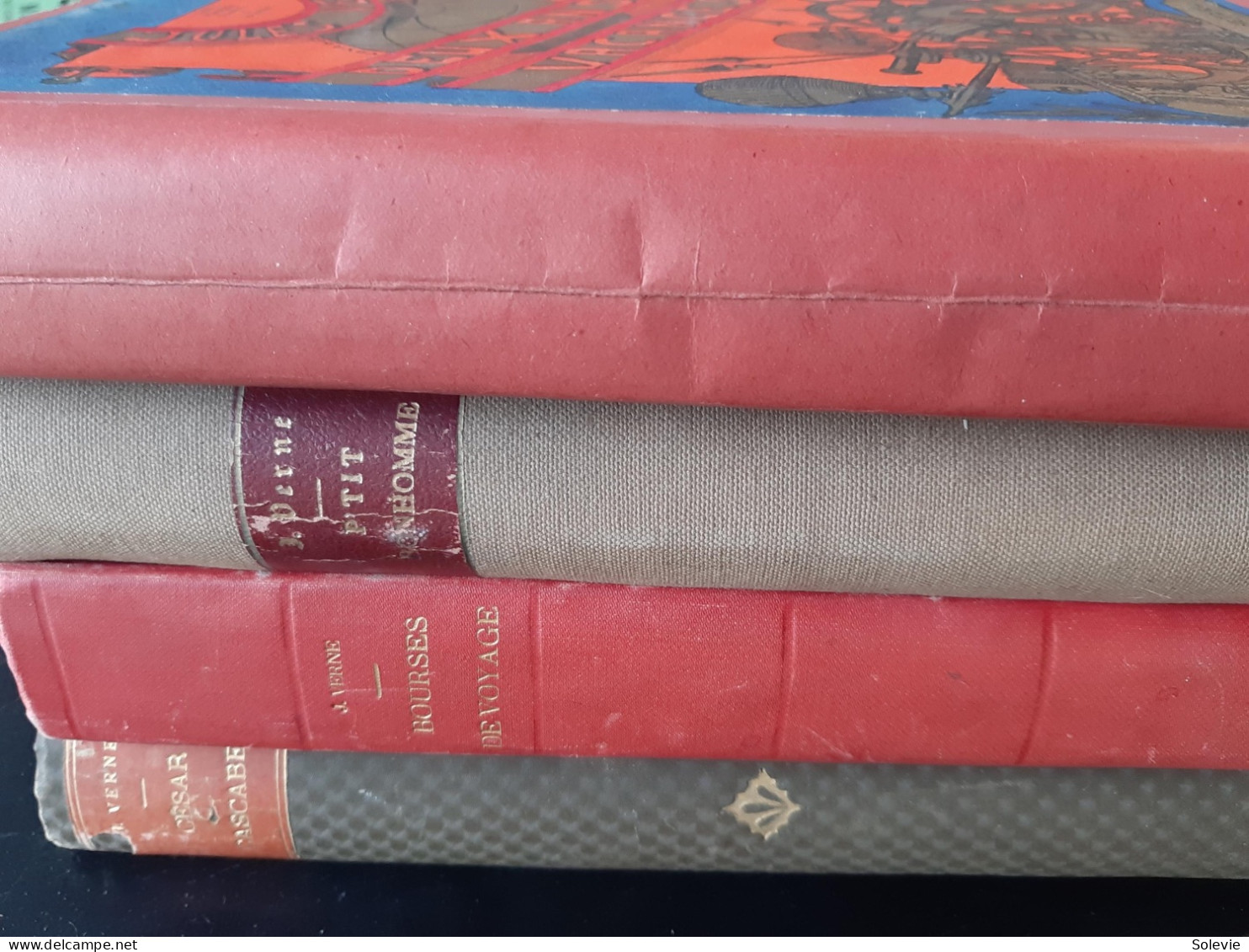 Lot De Jules Verne - Collection Hetzel, Reliures Non Originales - Lots De Plusieurs Livres