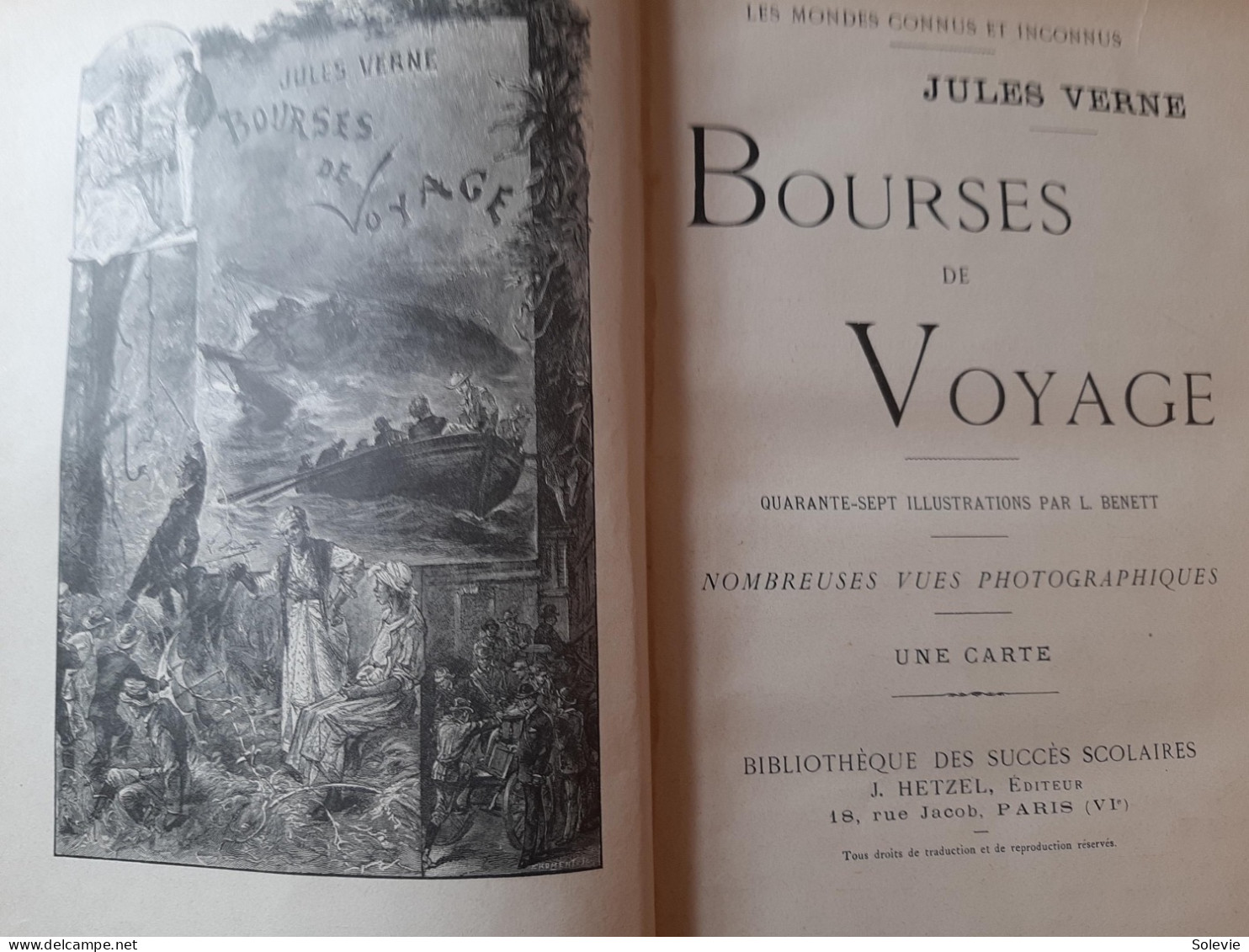 Lot de Jules Verne - Collection Hetzel, reliures non originales