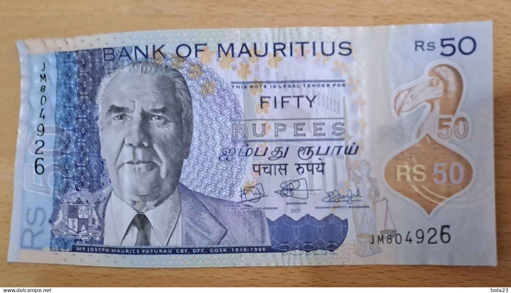 2021 MAURITIUS MAURICE 50 RUPEES Polymer, New Date And New Signatures Circulated - See Pictures - Mauritius