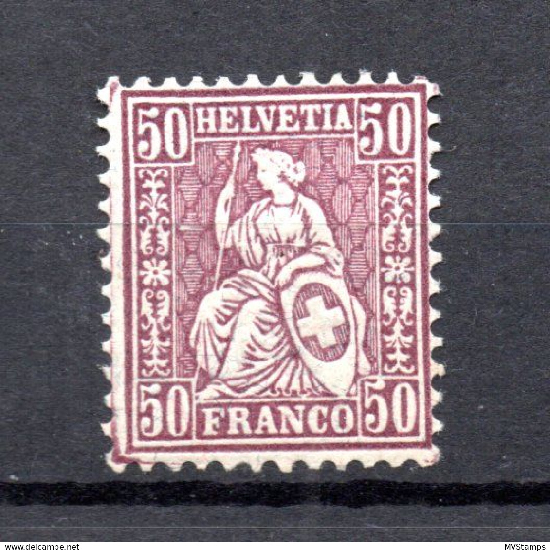 Schweiz 1881 Freimarke 43 Sitzende Helvetia Postfrisch - Unused Stamps