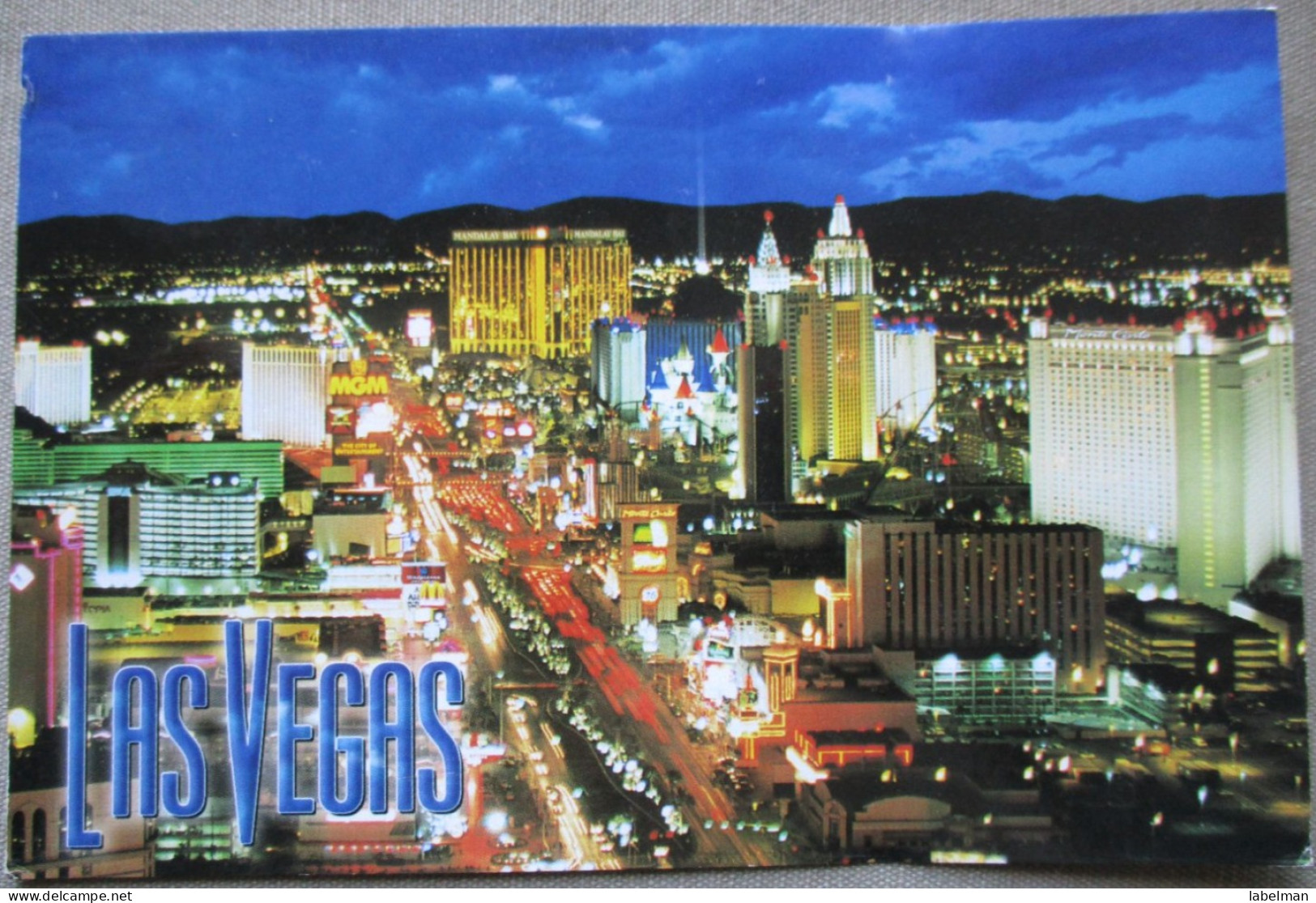 USA UNITED STATES NEVADA LAS VEGAS STRIP BY NIGHT KARTE CARD POSTCARD CARTE POSTALE ANSICHTSKARTE CARTOLINA POSTKARTE - Las Vegas
