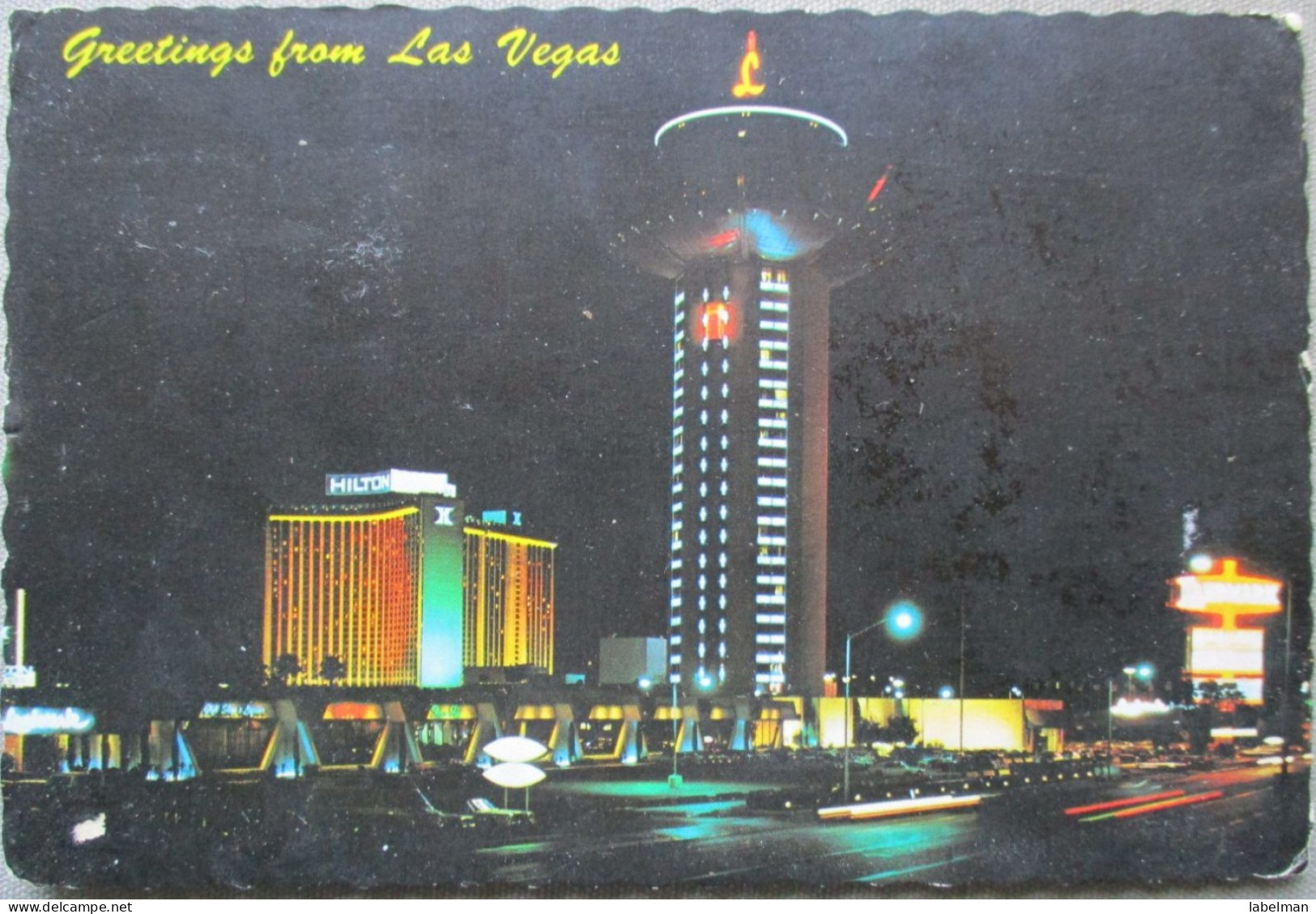 USA UNITED STATES NEVADA LAS VEGAS STRIP BY NIGHT KARTE CARD POSTCARD CARTE POSTALE ANSICHTSKARTE CARTOLINA POSTKARTE - Las Vegas