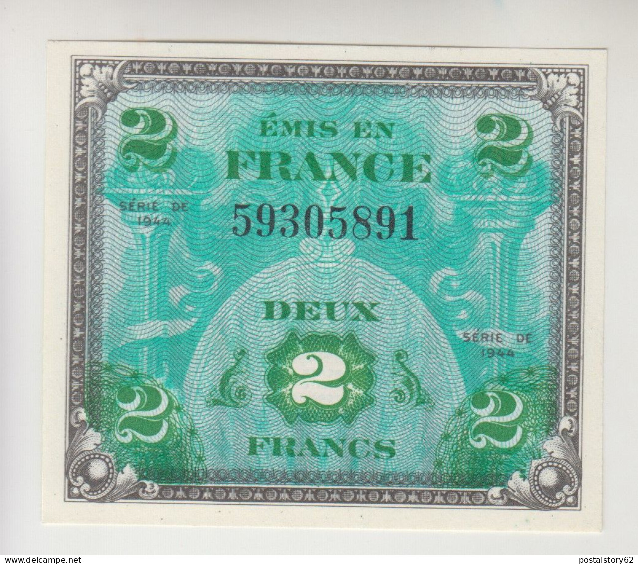 Francia, Banconota Di Occupazione Americana In Francia - 2 Francs 1944 FDS - Andere & Zonder Classificatie