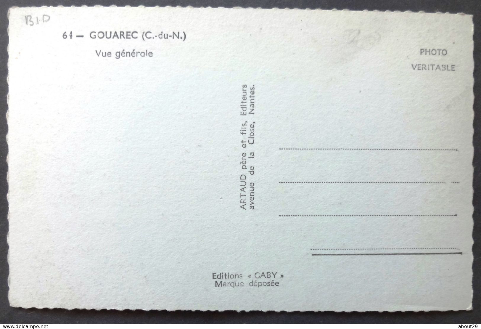 CPSM 22 GOUAREC - Vue Générale - Gaby 64 - Réf. B 199 - Gouarec