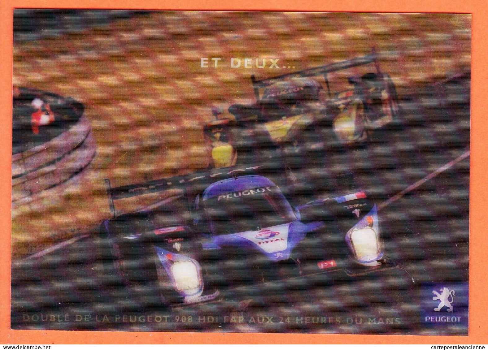 35252 / Carte 3D - Doublé PEUGEOT 908 HDI FAP Victorieuse 24 HEURES Du MANS 2009 ET UNE .. ET DEUX Photos Agence DPPI - Le Mans